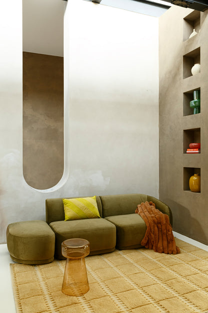 Vloerkleed Layered | Lilly Wool Rug Mustard