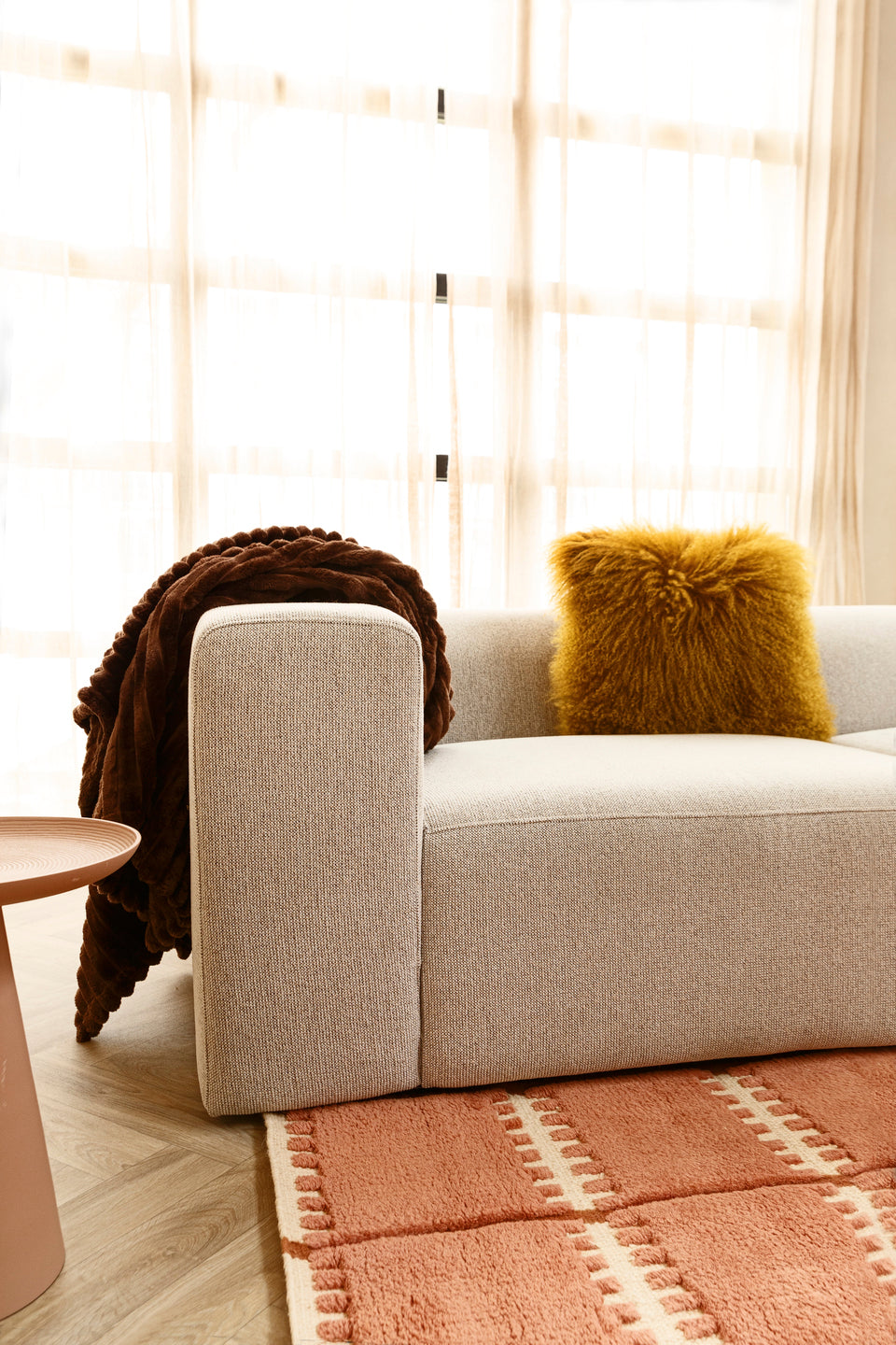 Vloerkleed Layered Lilly Wool Rug Rust