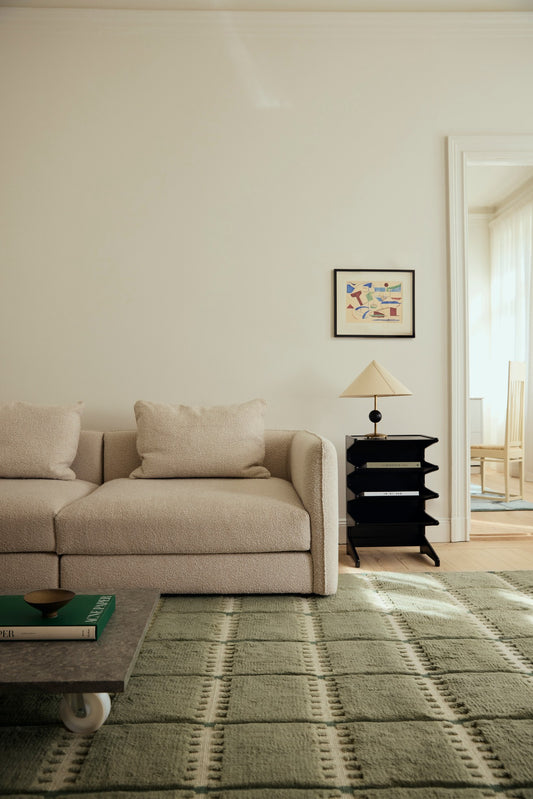 Vloerkleed Layered Lilly Wool Rug Green