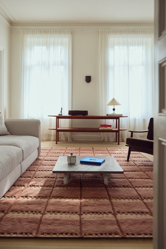 Vloerkleed Layered Lilly Wool Rug Rust