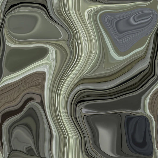 Traploper Moooi Carpets Liquid Layers Green by Claire Vos