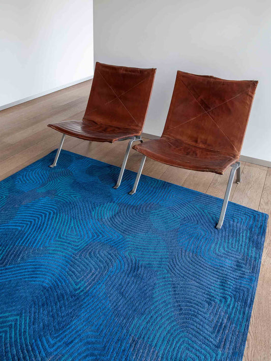 Louis de Poortere Coral Meditation 9225 Blue Lagoon Vloerkledenwinkel