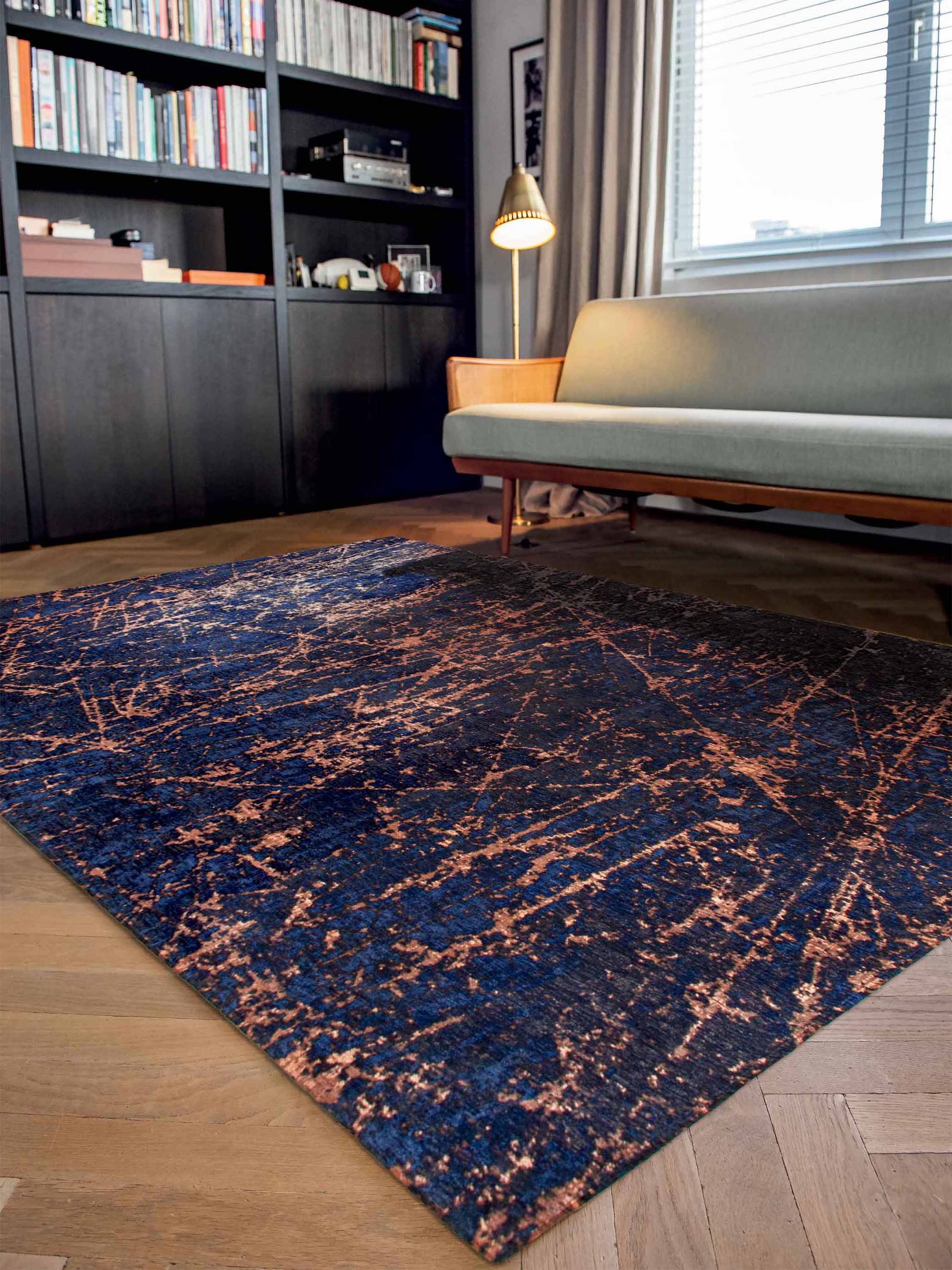 Louis de Poortere Stellar Mad Men 9217 Blue Star Vloerkledenwinkel
