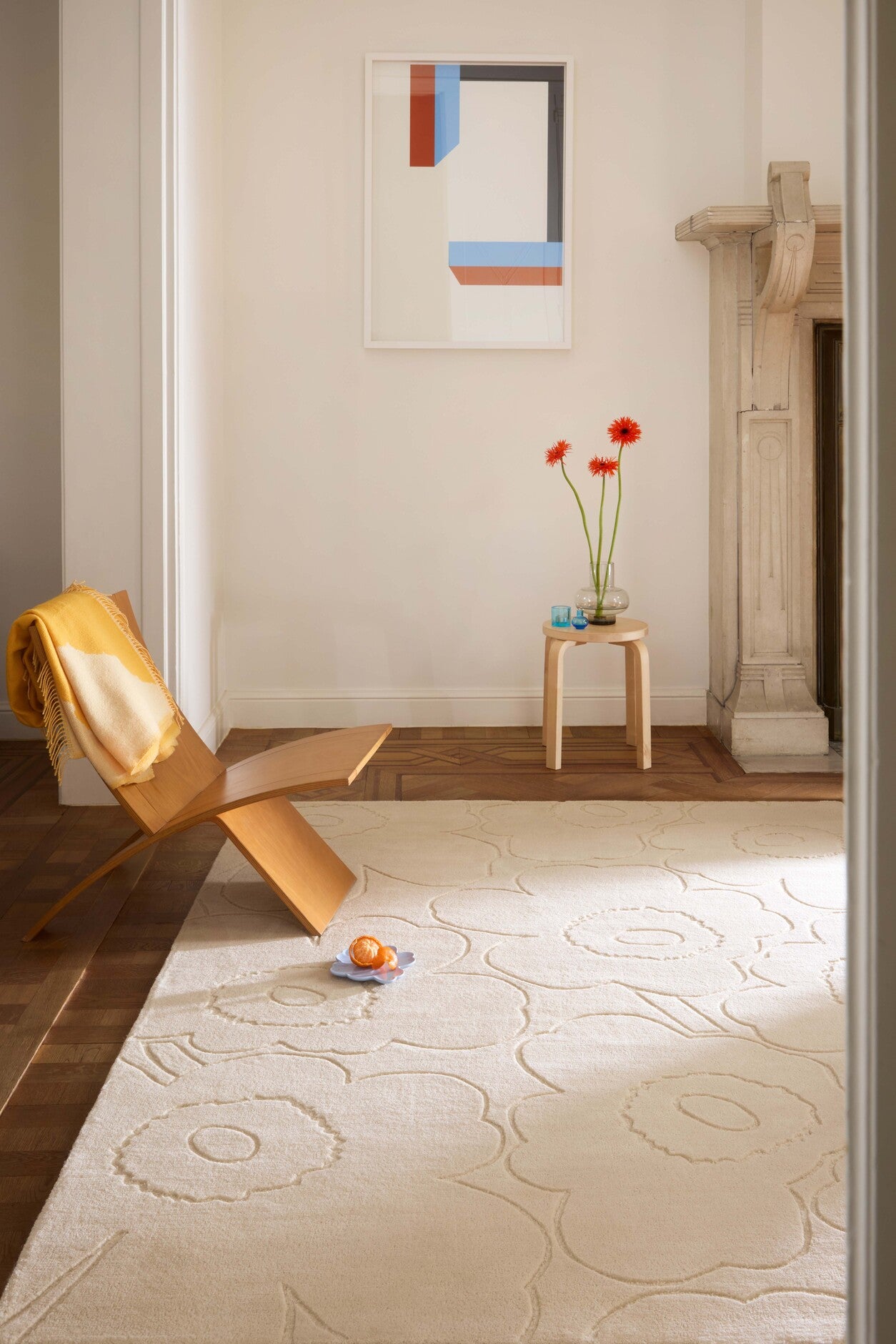Vloerkleed Marimekko Piirto Unikko Natural White 133701