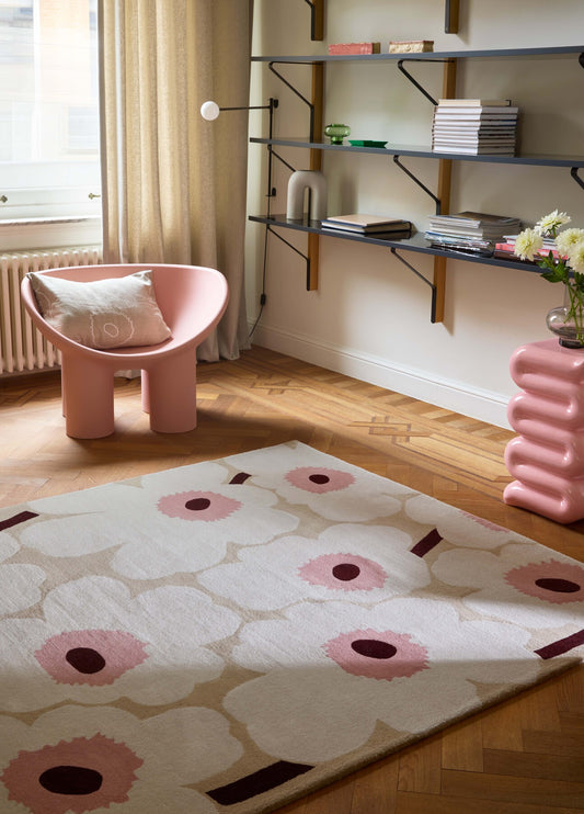 Vloerkleed Marimekko Unikko beige/pink 132402