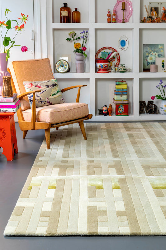 MOMO Rugs Designer Marie-Gon Ministeck Lime Hint Vloerkledenwinkel