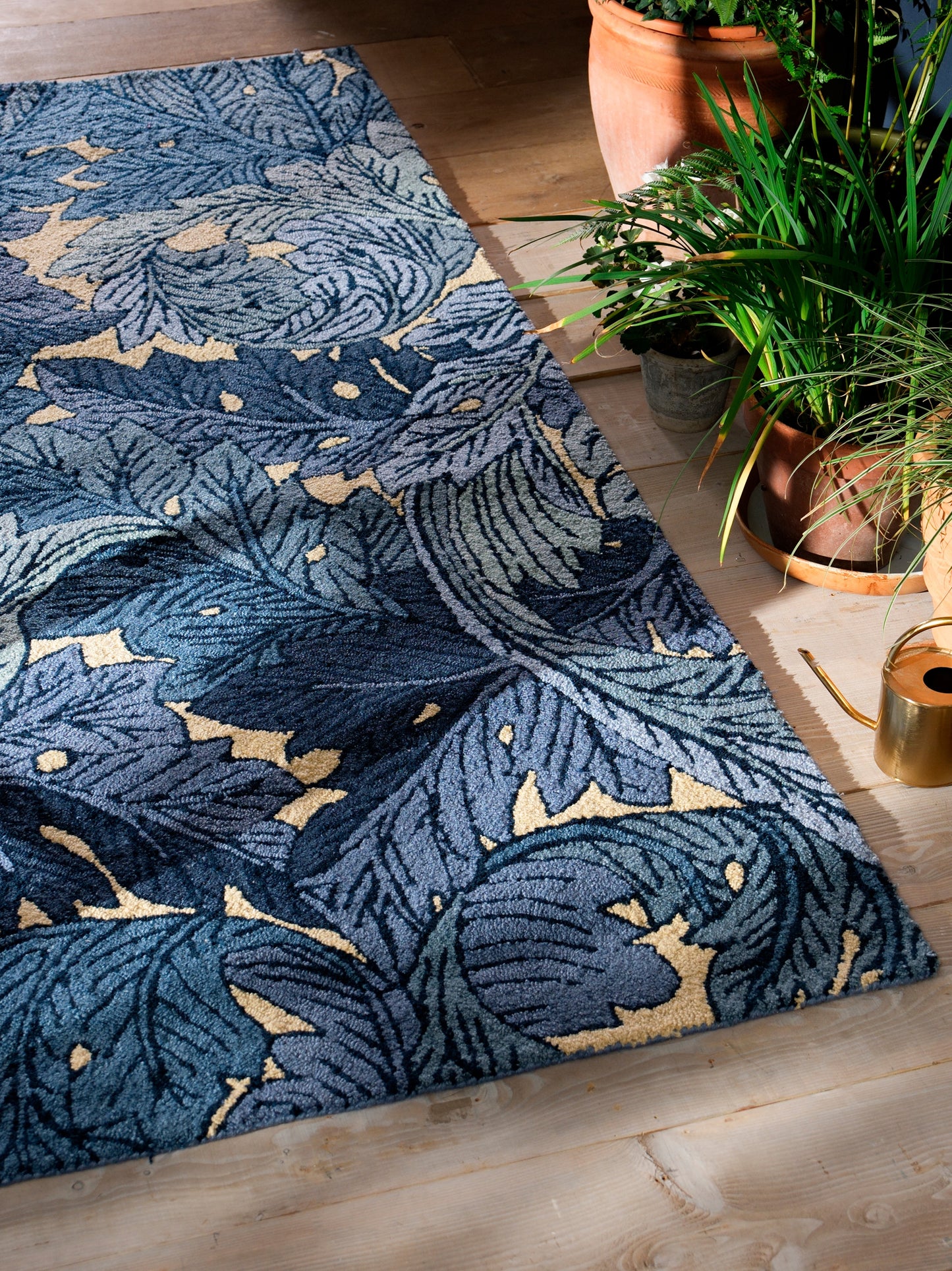 Buitenkleed Morris & Co Acanthus Indigo 427318