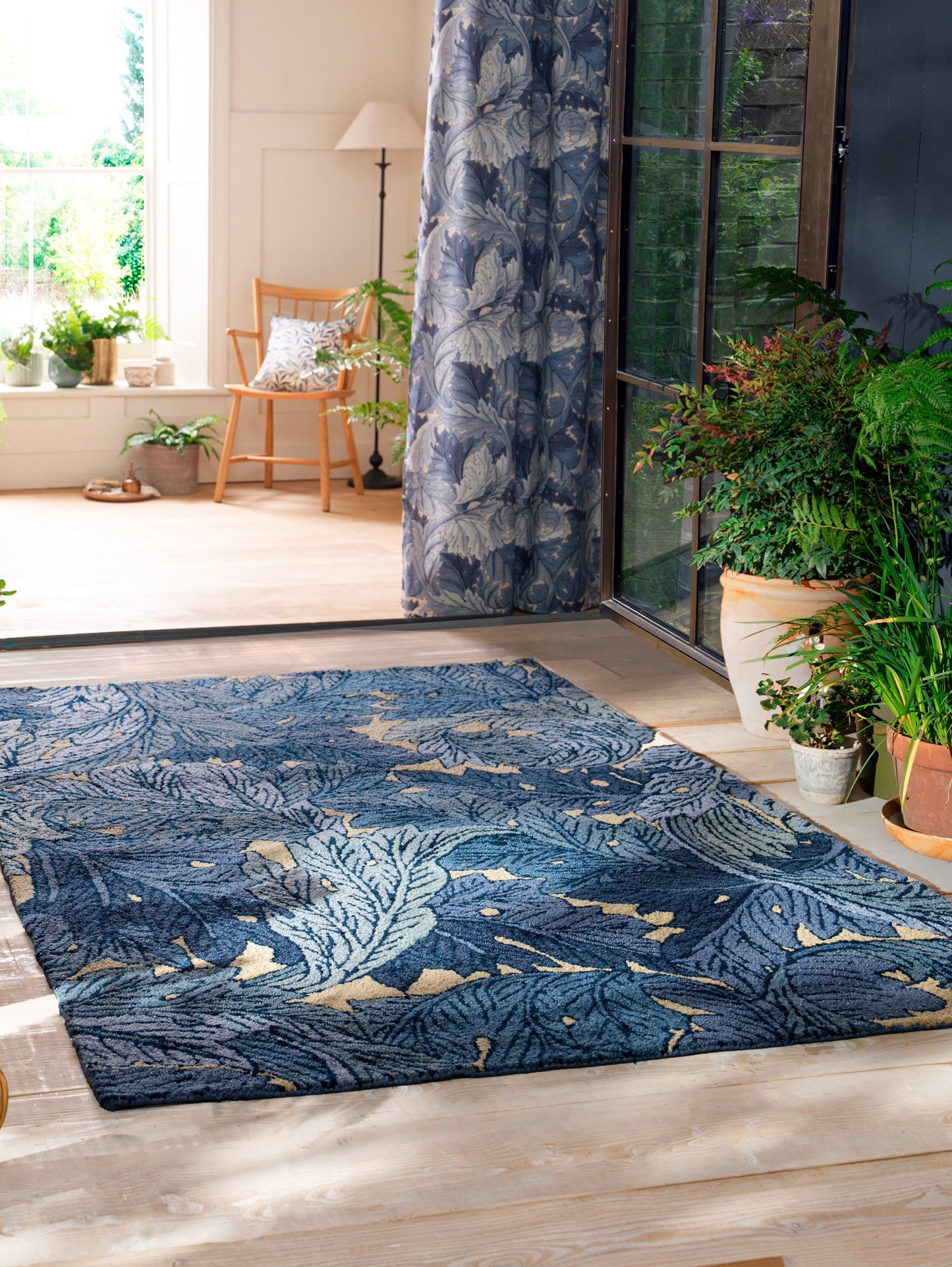 Buitenkleed Morris & Co Acanthus Indigo 427318