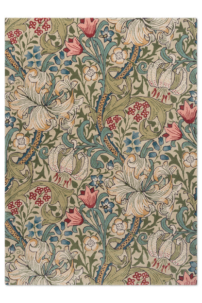 Vloerkleed Morris & Co Golden Lily Green Green Red 130107