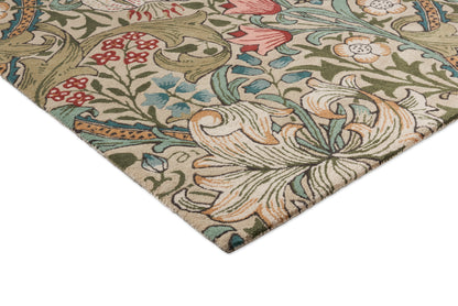 Vloerkleed Morris & Co Golden Lily Green Green Red 130107