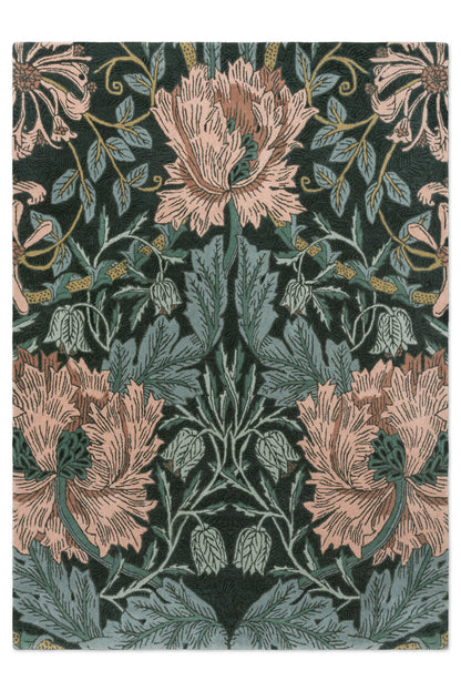 Vloerkleed Morris & co Honeysuckle Tulip Teal 130407