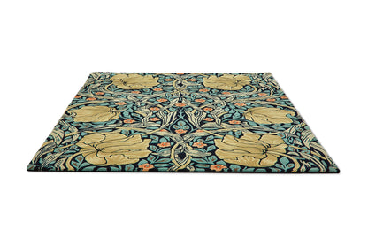 Laagpolig vloerkleed Morris & Co Pimpernel Indigo 028818