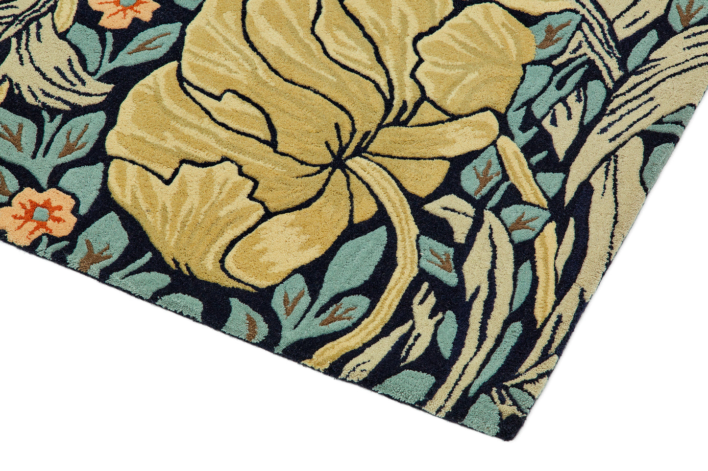 Laagpolig vloerkleed Morris & Co Pimpernel Indigo 028818