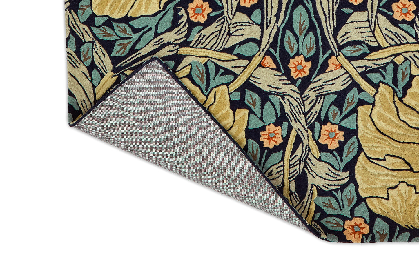 Laagpolig vloerkleed Morris & Co Pimpernel Indigo 028818