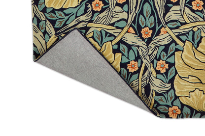 Laagpolig vloerkleed Morris & Co Pimpernel Indigo 028818