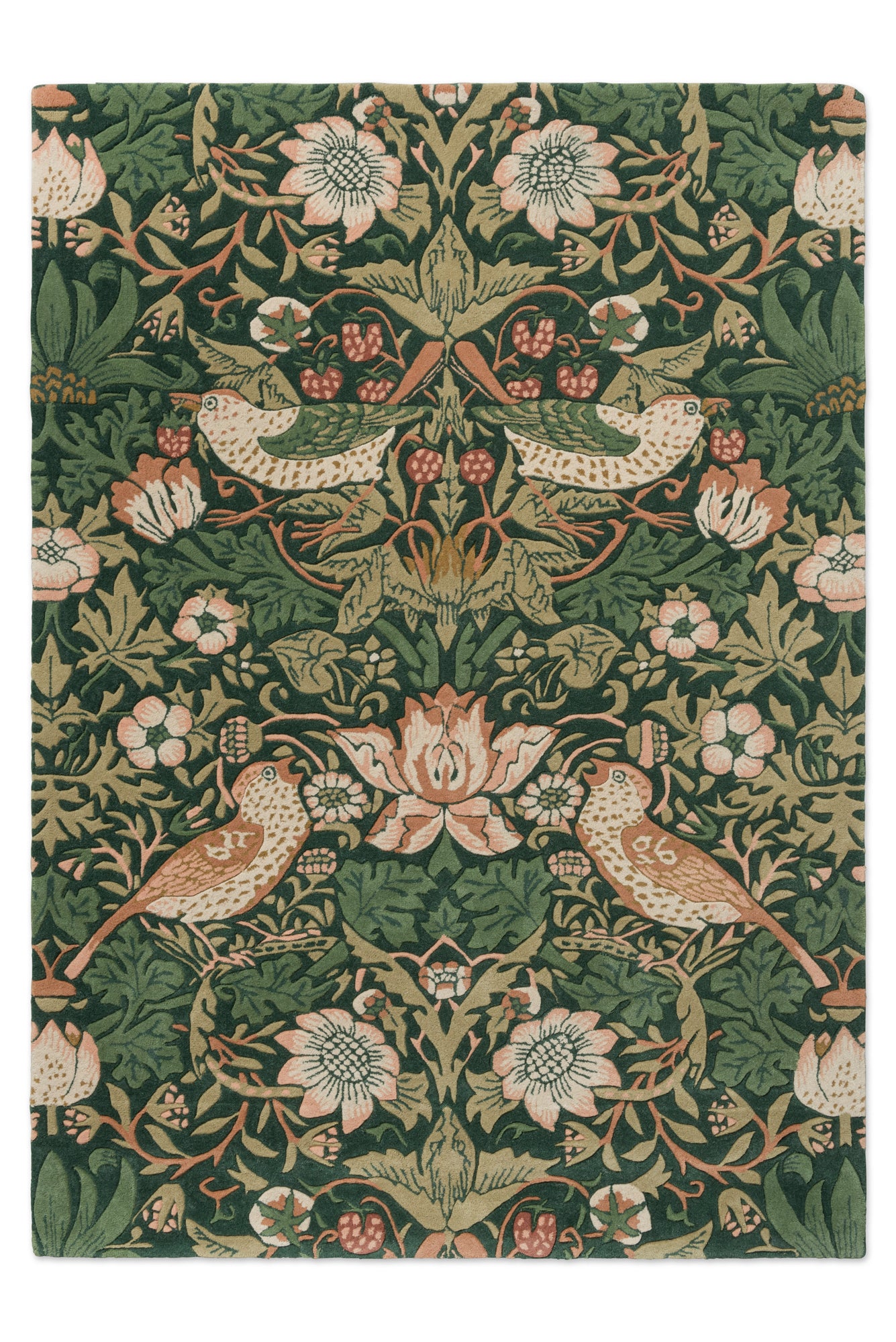 Vloerkleed Morris & Co Strawberry Thief Forest 027707