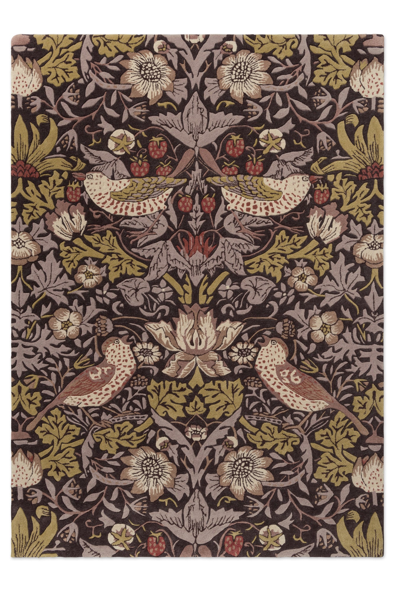 Vloerkleed Morris & Co Strawberry Thief Grape 027705