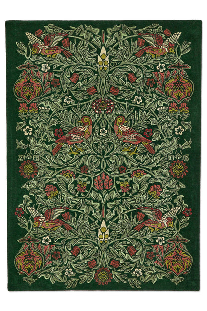 Laagpolig vloerkleed Morris & Co Bird Tump Green 128307