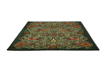 Laagpolig vloerkleed Morris & Co Bird Tump Green 128307