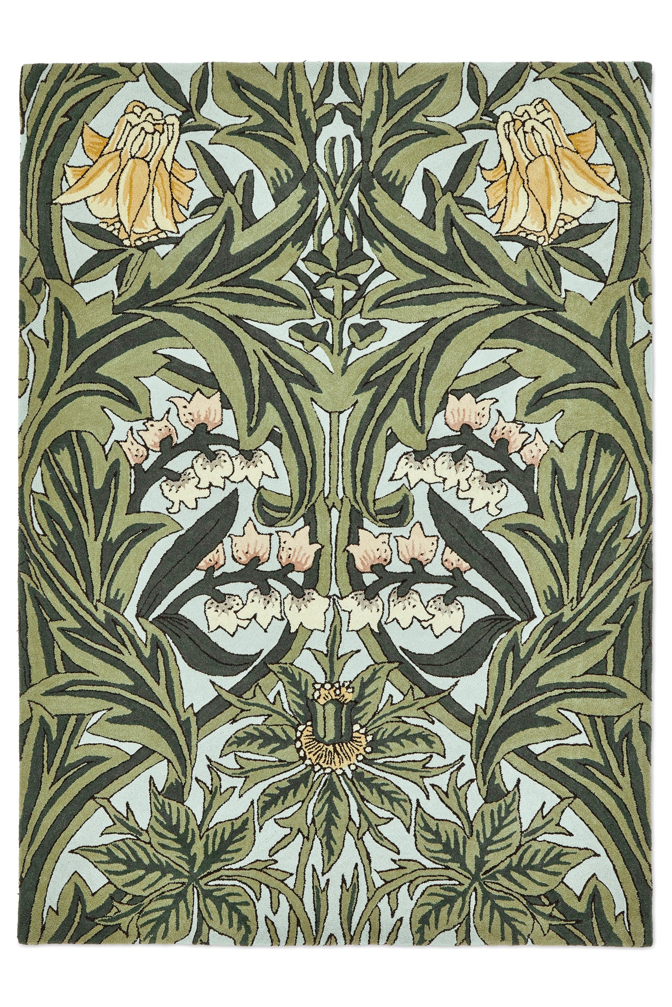 Laagpolig vloerkleed Bluebell leafy arbour green 127607