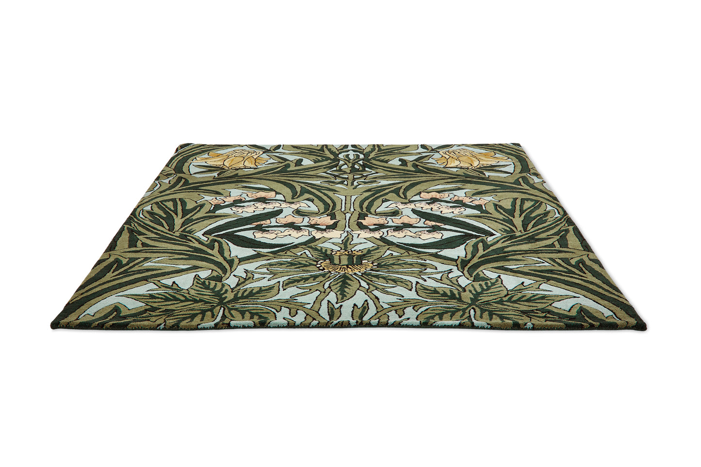Laagpolig vloerkleed Bluebell leafy arbour green 127607