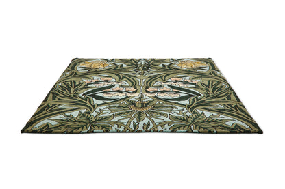 Laagpolig vloerkleed Bluebell leafy arbour green 127607