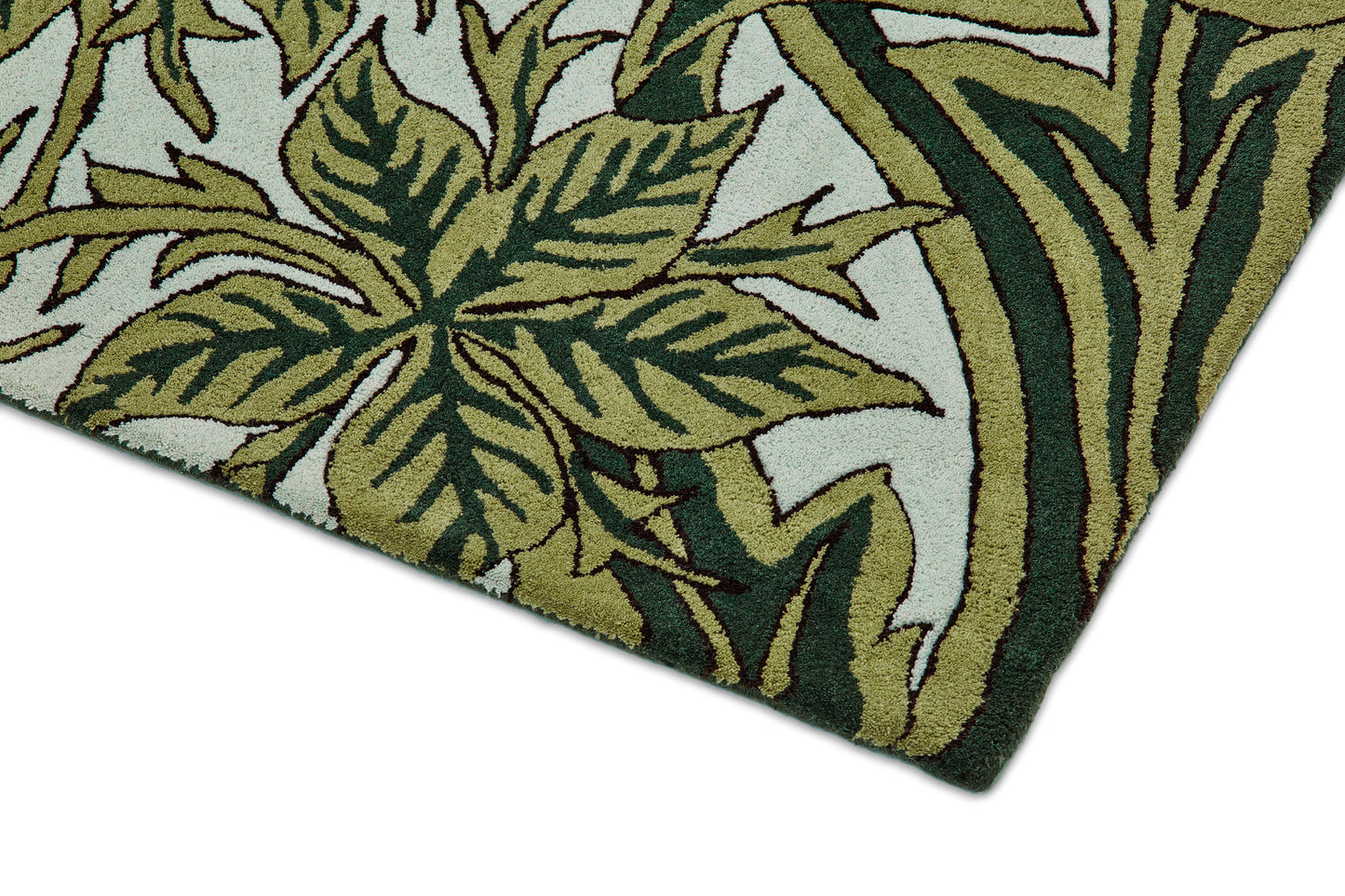 Laagpolig vloerkleed Bluebell leafy arbour green 127607