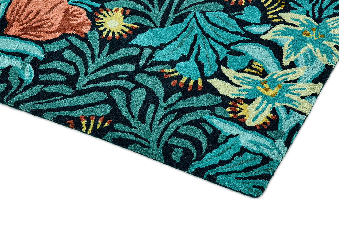 Laagpolig vloerkleed Morris & Co Bower Indigo 128208
