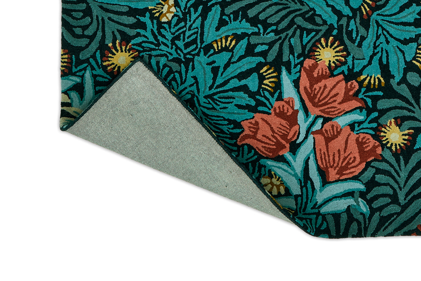 Laagpolig vloerkleed Morris & Co Bower Indigo 128208