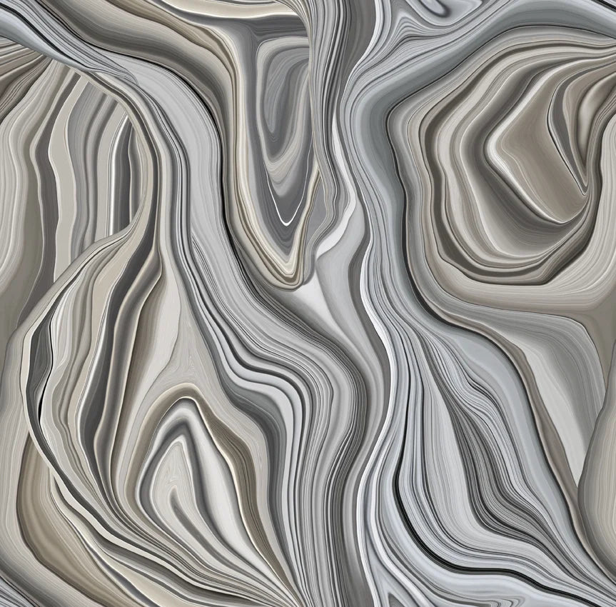 Traploper Moooi Carpets Liquid Layers Gold & Silver by Claire Vos