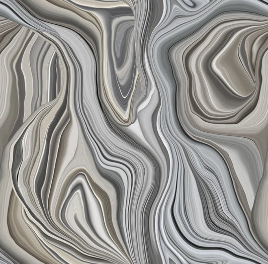 Traploper Moooi Carpets Liquid Layers Gold & Silver by Claire Vos