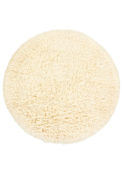 Vloerkleed MOMO Rugs Snow White Plain Ivory Round