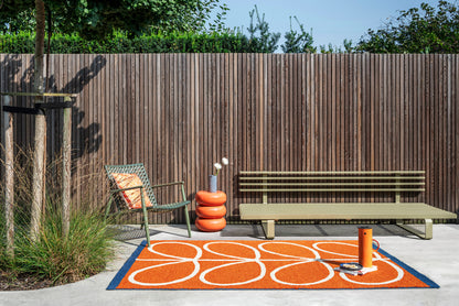 Buitenkleed Orla Kiely Linear Stem Orange 464403