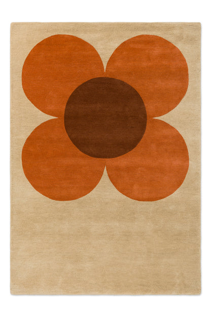 Vloerkleed Orla Kiely Flower Placement Pumpkin 158203