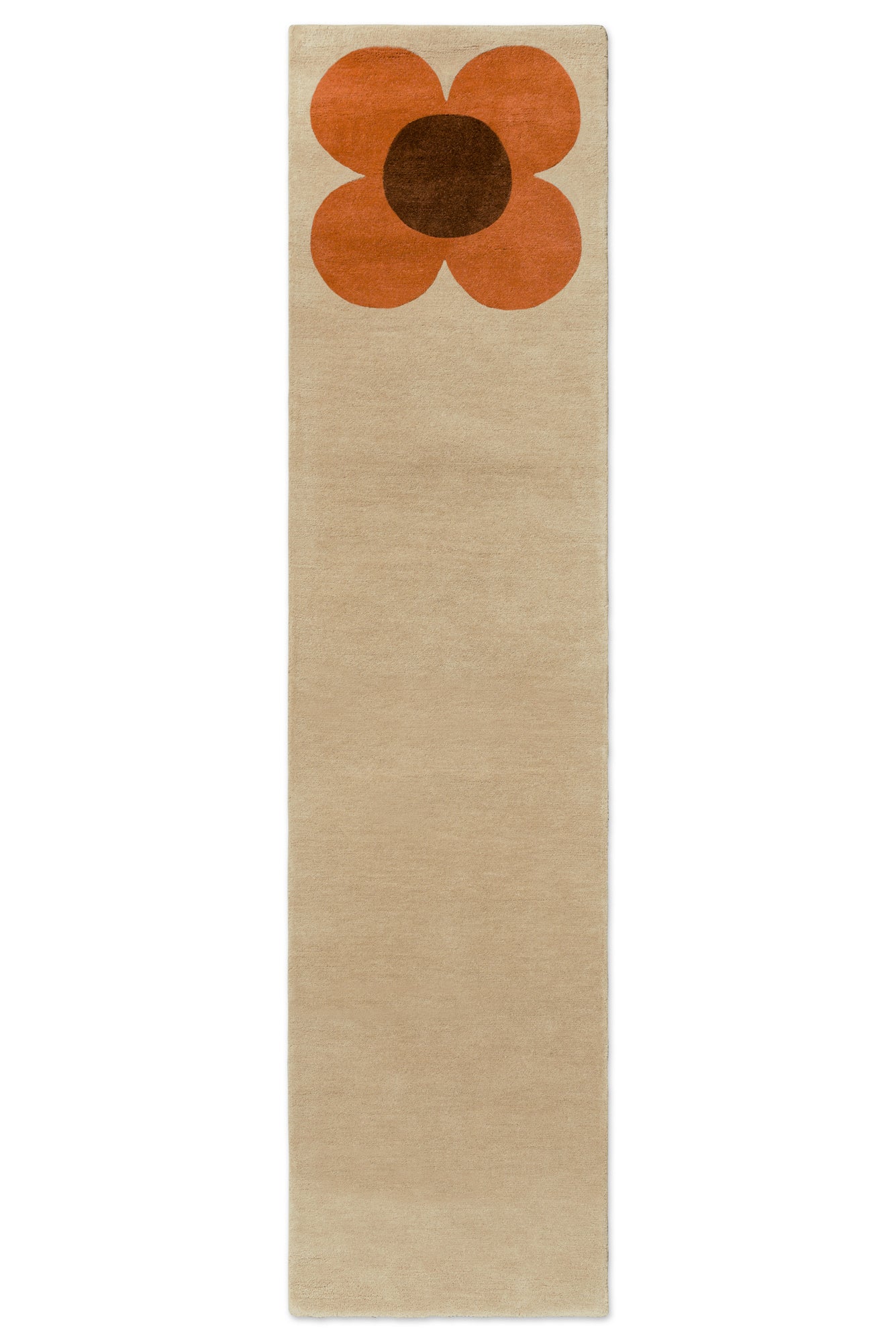 Loper Orla Kiely Flower Placement Pumpkin Ecru