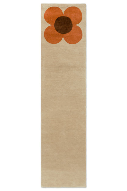 Loper Orla Kiely Flower Placement Pumpkin Ecru