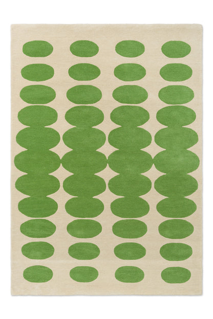 Vloerkleed Orla Kiely Optical Oval Green Cream 157707