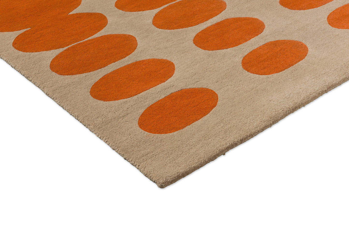 Vloerkleed Orla Kiely Optical Oval Orange Sand 157703