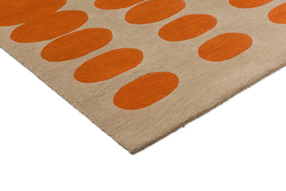 Vloerkleed Orla Kiely Optical Oval Orange Sand 157703