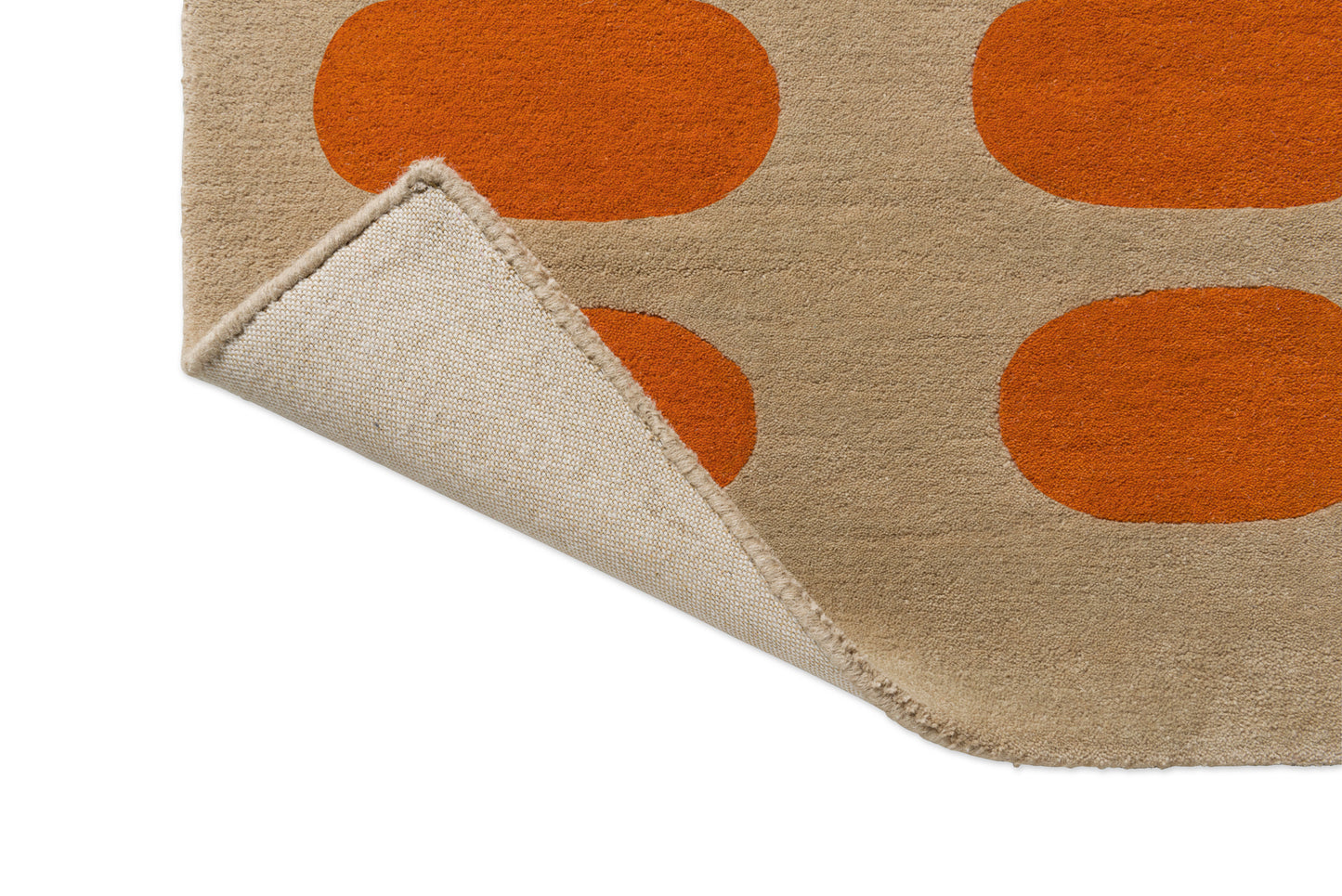 Vloerkleed Orla Kiely Optical Oval Orange Sand 157703