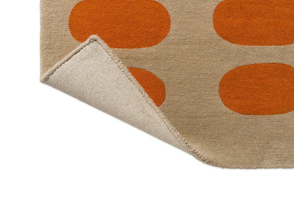 Vloerkleed Orla Kiely Optical Oval Orange Sand 157703