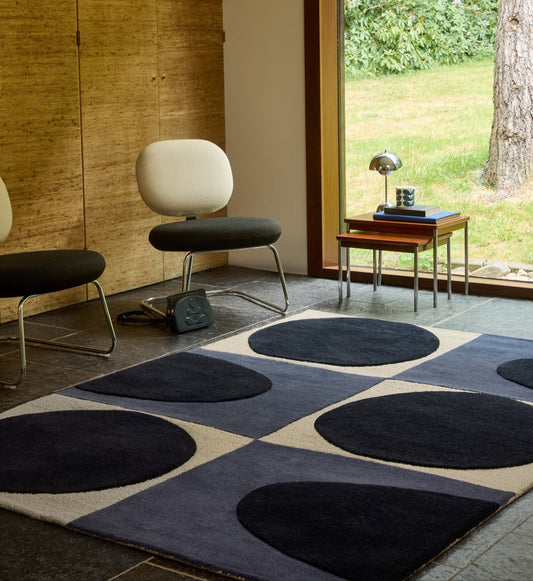 Vloerkleer Orla Kiely Spot Square Blue Navy 157908