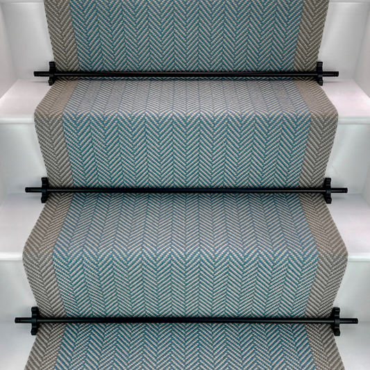 Traploper Off the Loom Felton Border - Marlin Blue