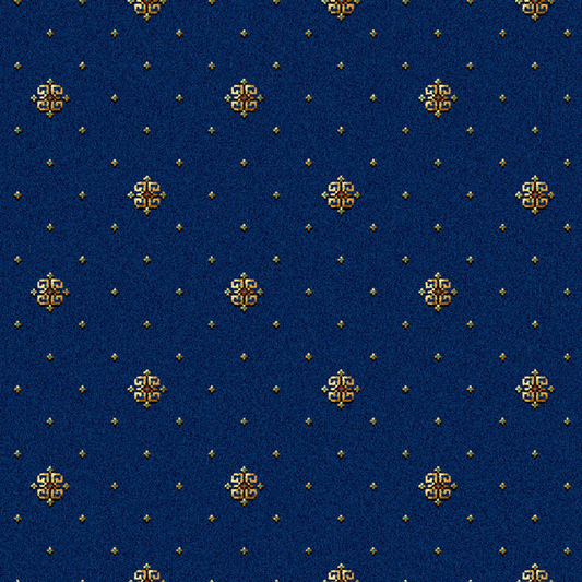 Traploper Ulster Carpets Athenia Motif Royal Blue
