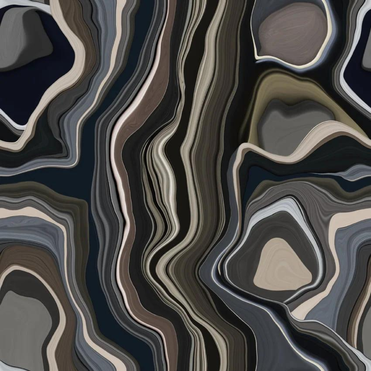 Traploper Moooi Carpets Liquid Layers Grey by Claire Vos