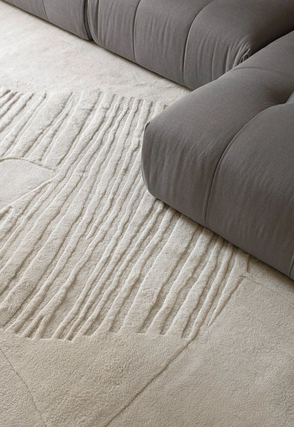Vloerkleed Layered Artisan Guild Wool Rug Bone White