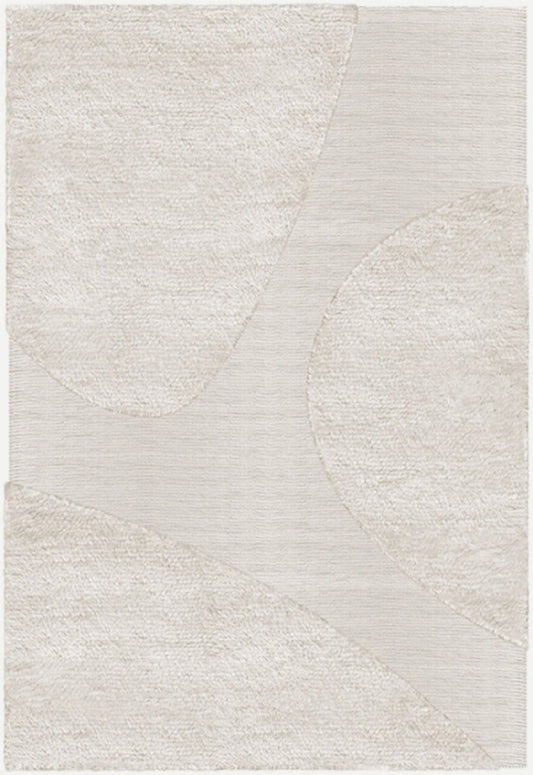 Vloerkleed Layered Punja Plasma Wool Rug Bone White