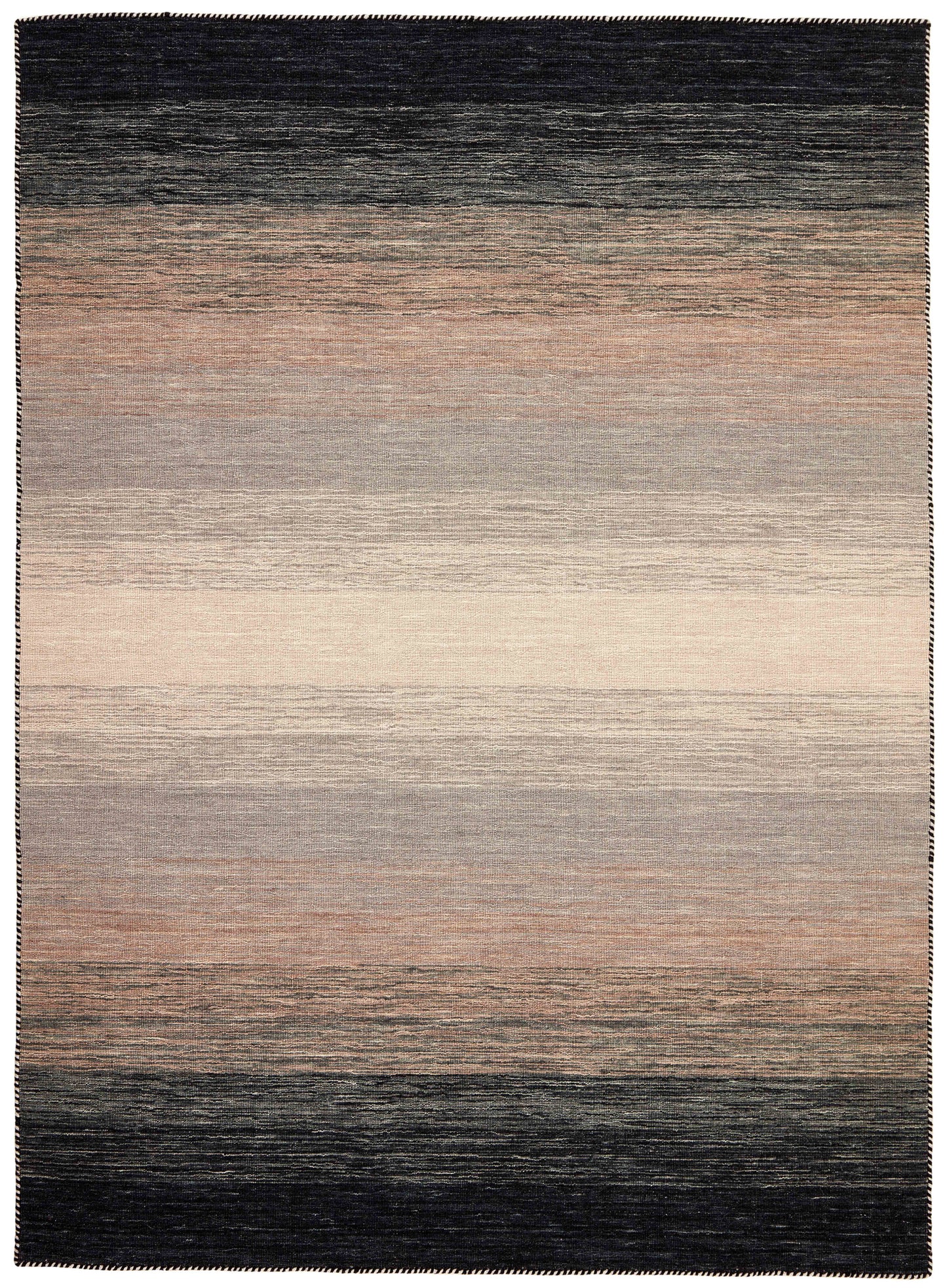 Vloerkleed MOMO Rugs Panorama Kelim Black Grey