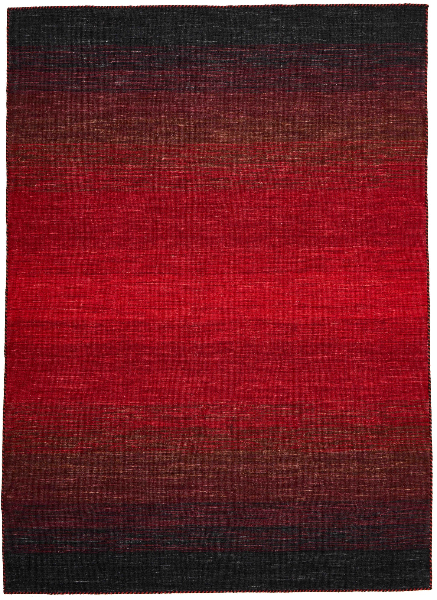 Vloerkleed MOMO Rugs Panorama Kelim Black Red