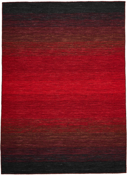 Vloerkleed MOMO Rugs Panorama Kelim Black Red